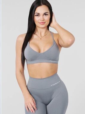 YoungLA W327 Core Seamless Bra Stone Gray